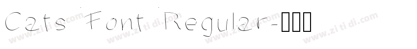 Cats Font Regular字体转换